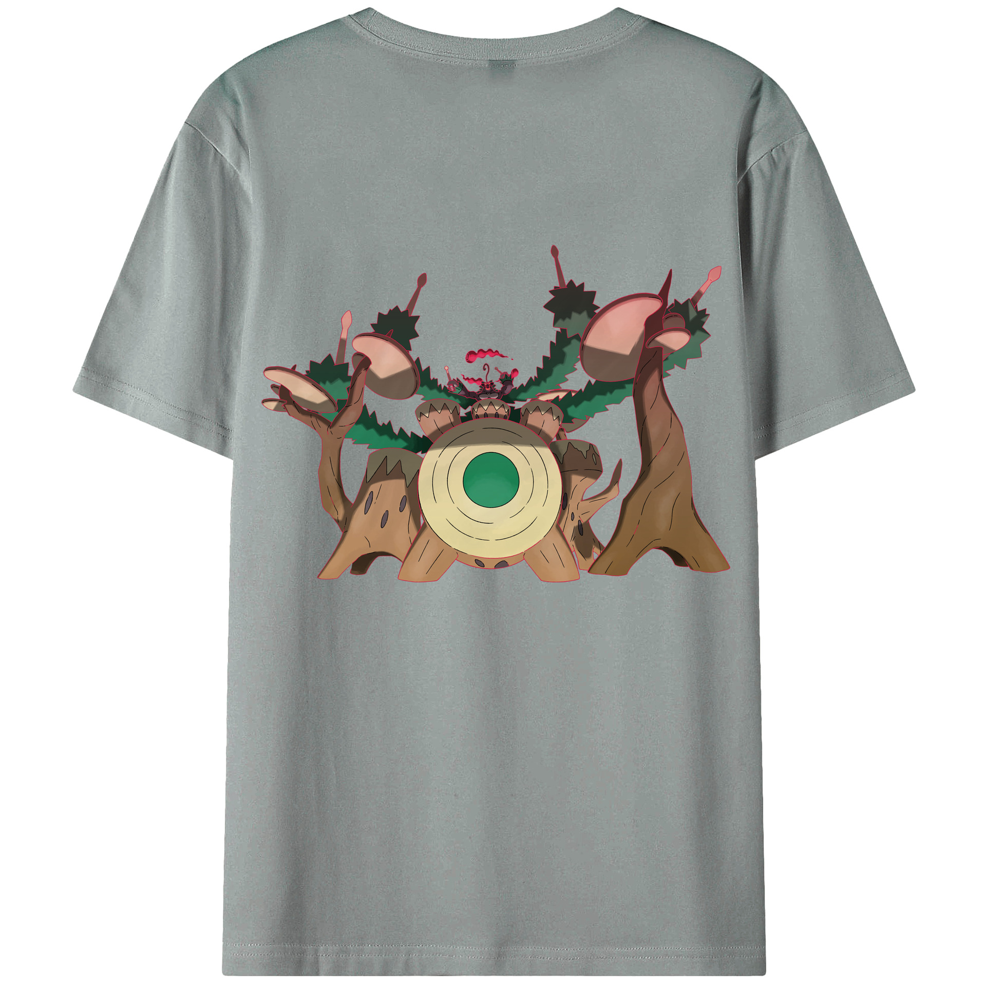 （画像用） ポケットモンスター Pokémon 綿100％ メンズ半袖Tシャツ（バックプリント） 通気性